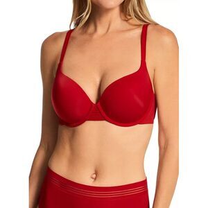 Le Mystere Womens Second Skin Back Smoother Bra 34DD Cherry 5221 - NWT